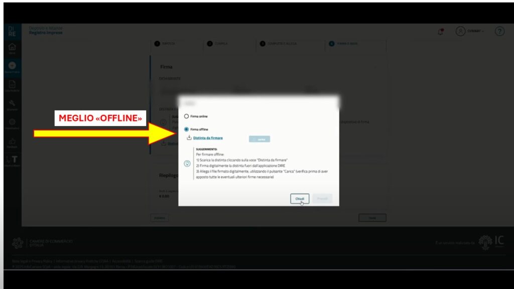 Tutorial: come inserire la PEC amministratori nel DIRE Registro Imprese 13